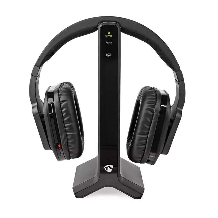 Nedis Langattomat TV-kuulokkeet RF Musta - TV- ja viihdelaitetarvikkeet - 5412810412181 - 2