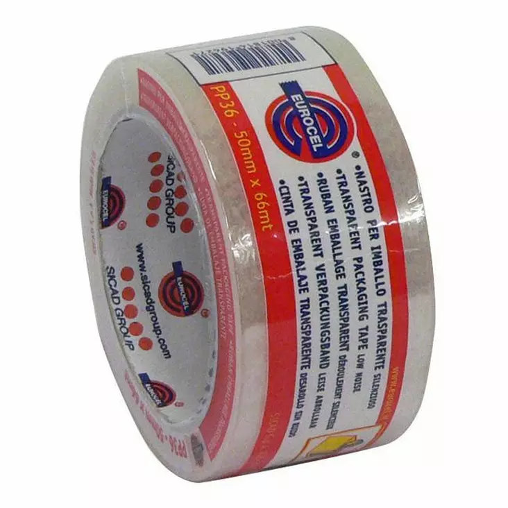 Pakkausteippi 50mm x 66m kirkas äänetön - Pakkausteipit ja maalarinteipit - 8001814196271 - 1