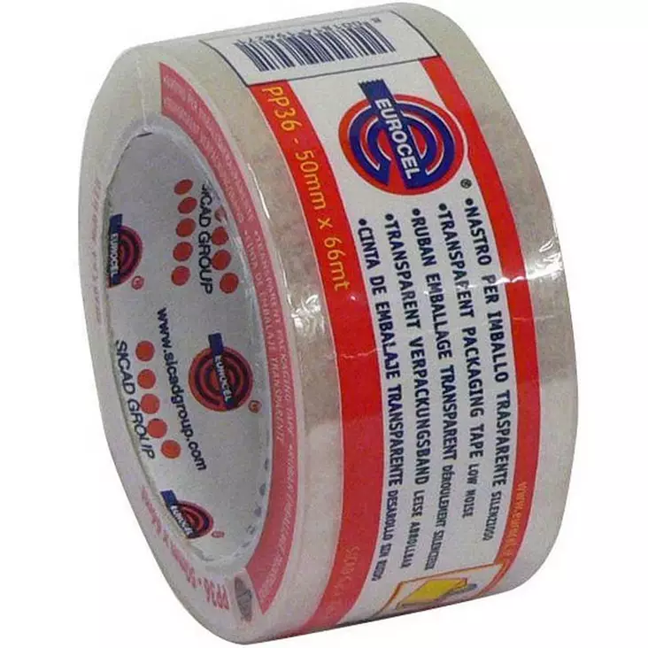 Pakkausteippi 50mm x 66m kirkas äänetön - Pakkausteipit ja maalarinteipit - 8001814196271 - 1