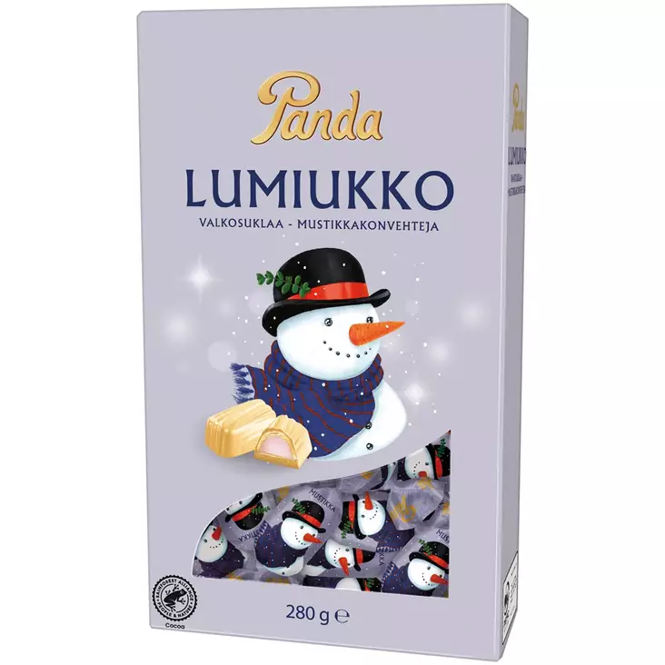 Panda lumiukko valkosuklaakonvehteja 280 g - Suklaalevyt ja konvehdit - 6412500005111 - 1