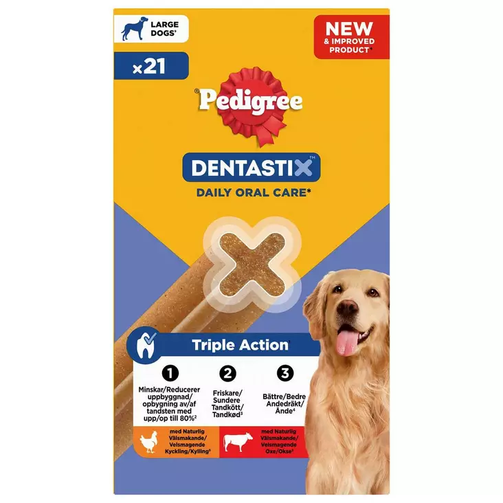 Pedigree dentastix large koiranpuruluu - Koiran hampaidenhoitotuotteet - 5010394006781 - 1