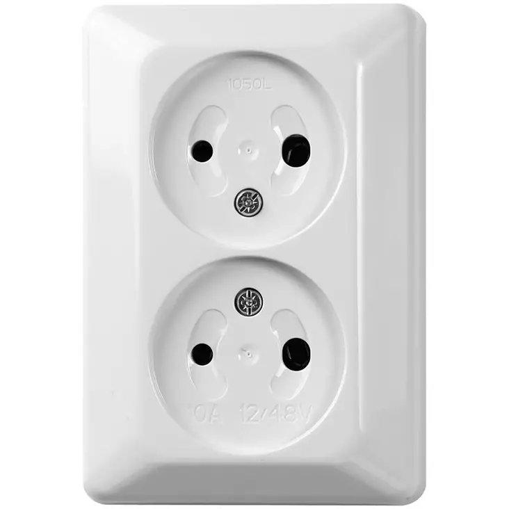 Pistorasia 12 48v 2 osainen, pinta asennus - Aurinkopaneelin asennustarvikkeet - 6438140041111 - 1