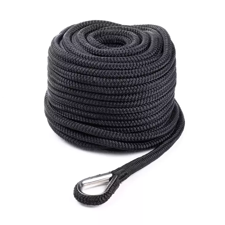 Qvarken Ankkuriköysi Dockline koussilla 12mm 35m musta - Veneen kiinnitysköydet ja kettingit - 6438235215281 - 1