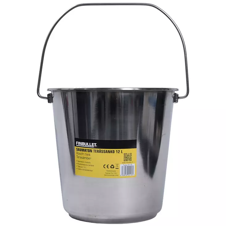 Saumaton teräs sanko 12l - Ämpärit - 6438152041161 - 1