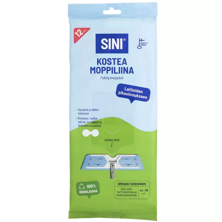 Sini moppiliina omena - Siivousmopit ja lattianpesuliinat - 6423800037641 - 1