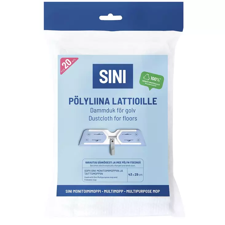 Sini pölyliina lattialle - Puhdistusliinat ja pesusienet - 6423800034671 - 1