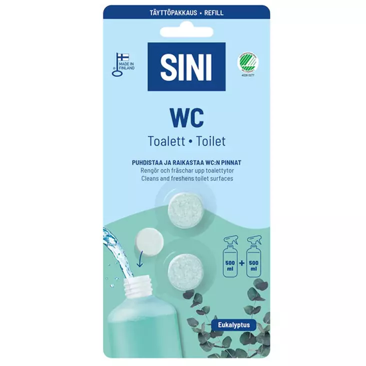 Sini wc pesuaine tabletit - Puhdistusliinat ja pesusienet - 6423800070051 - 1