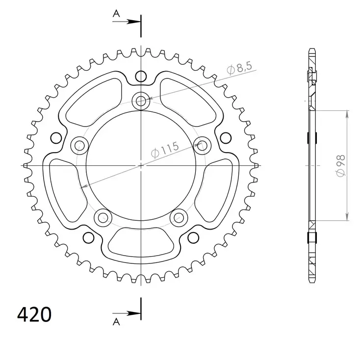 Takaratas Supersprox KTM SX65 50 - Motocrossin ja enduron takahammasarattaat - 6438471310641 - 2