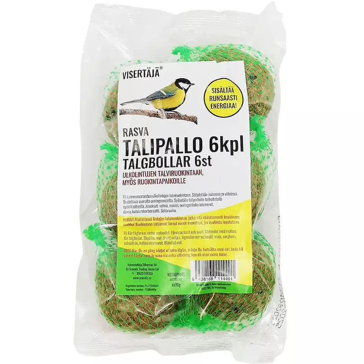 Talipallo visertäjä 6 kpl pussi - Talipallot ja pähkinäpallot - 6438168114491 - 1