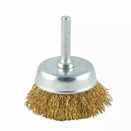Teräskuppiharja karalla 75x6mm 0,30mm - Teräsharjat ja kuppiharjat - 6438081001861 - 1