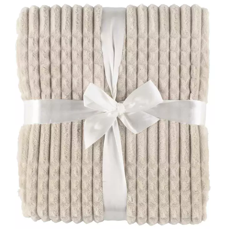 Torkkupeitto raita beige - Torkkupeitot ja sisustushuovat - 6410413339781 - 1