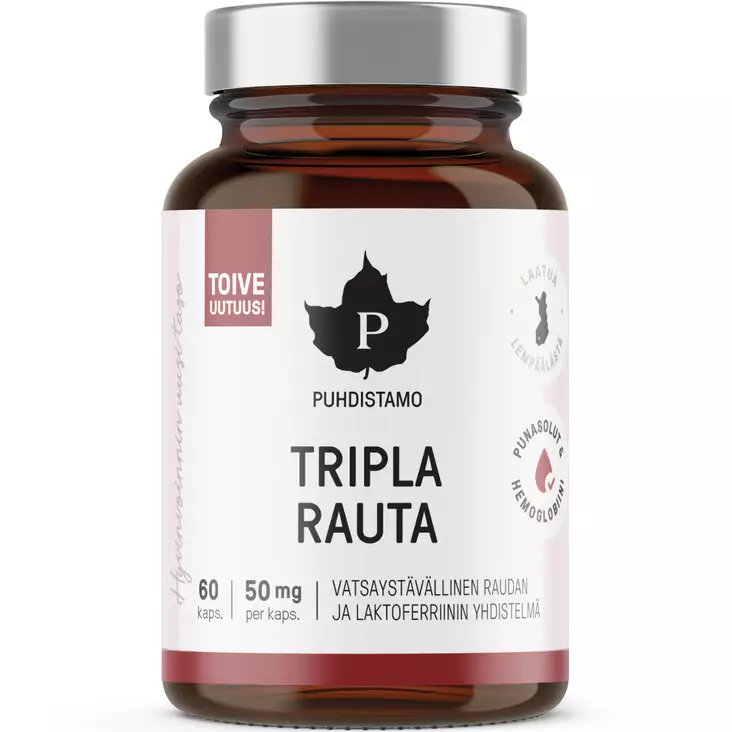 vatsaystävällinen rautalisä puhdistamo tripla rauta - Vitamiinit ja jauheet - 6430039224711 - 1