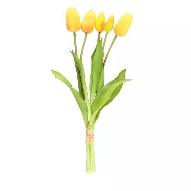 Keltainen tulppaanikimppu - Tekokasvit ja tekokukat - 6410416332031 - 1