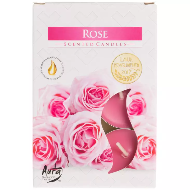 tuoksulämpökynttilä 6kpl ruusu - Tuoksukynttilät - 5906927015781 - 1