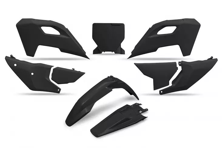 UFO Muovisarja 5-os. Musta HVA TC/FC 125-450 19- - Motocrosspyörien katesarjat - 8052135152491 - 1