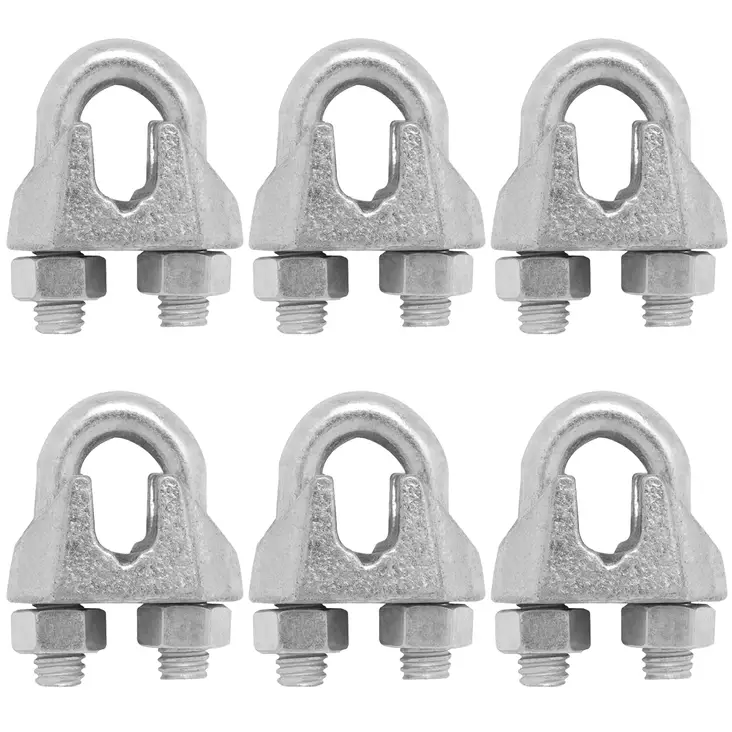 vaijerilukko 5mm 6kpl sinkitty teräs - Vaijerin kiinnitystarvikkeet - 7393347598761 - 1