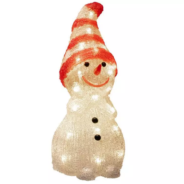 Konstsmide led valokoriste lumiukko 32 cm akryylirakenteella - Led-eläimet - 7318302491031 - 1