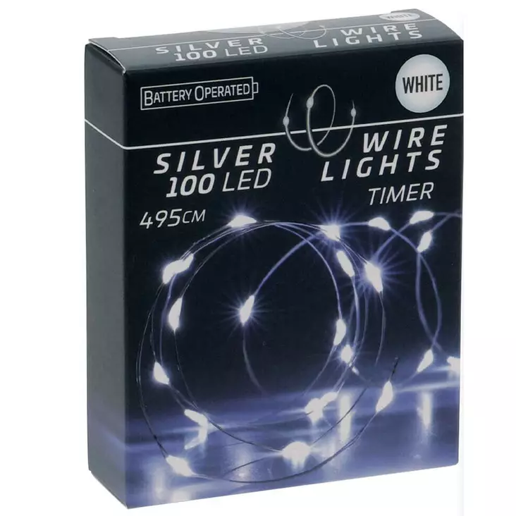 Valosarja 100led valkoinen - Valoketjut ulko- ja sisäkäyttöön - 8720573662451 - 1