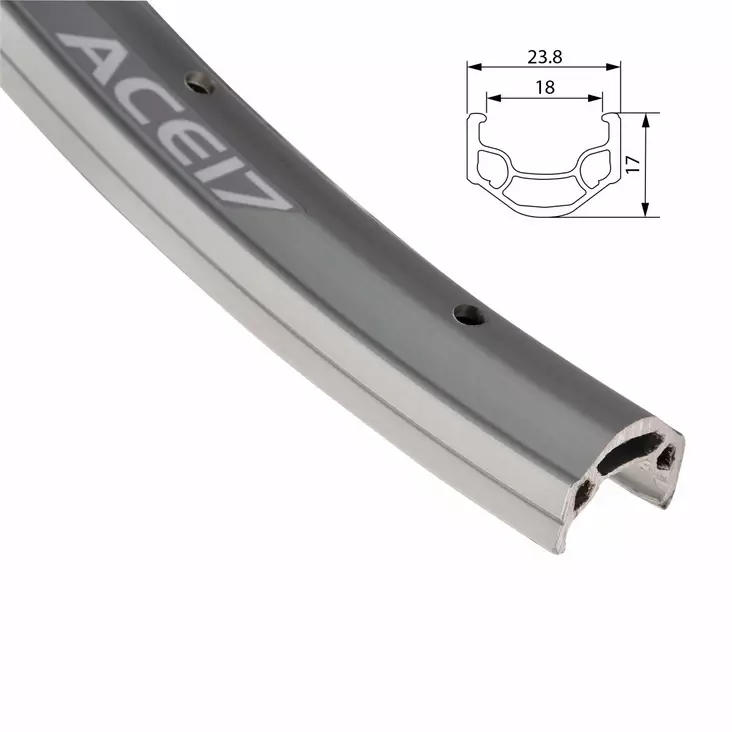 Vanne ALEX 24" 18-507, ACE 17 tuplapohja, 36r, alumiini - Polkupyörän vanteet 24", 22", 20", 16" - 6438131037871 - 1