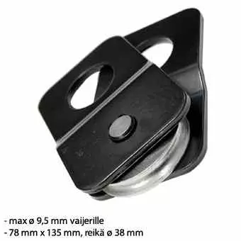 Voimakertoja 9,5mm vinssin vaijerille - Vinssin kaukosäätimet ja lisävarusteet - 6419943540711 - 1