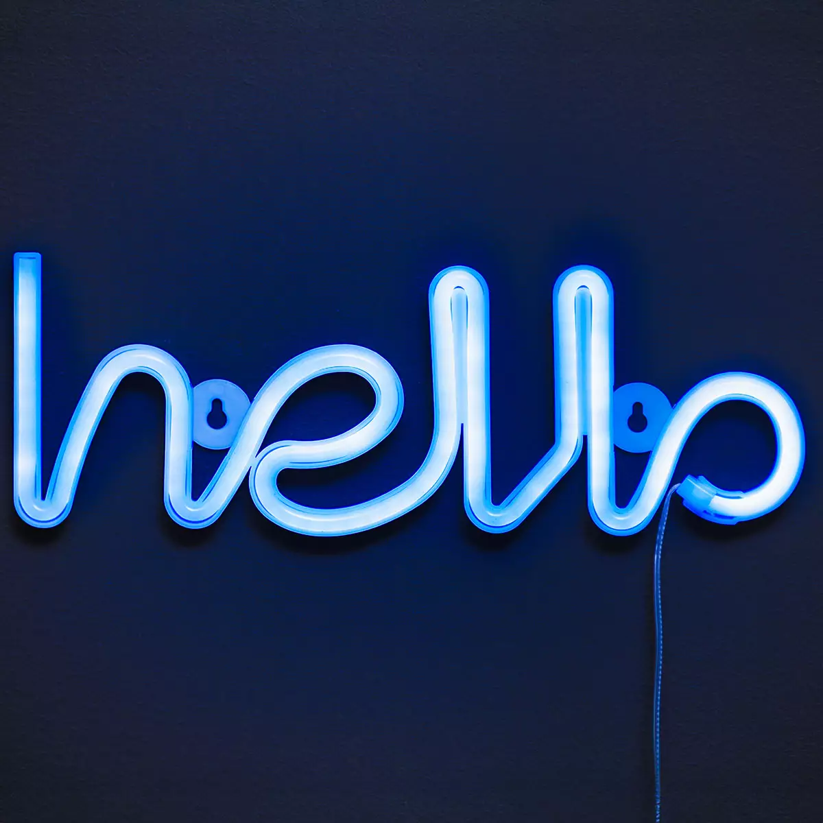 LED-valo Hello sininen 33 cm Paristokäyttöinen/USB neon tekstivalo ...