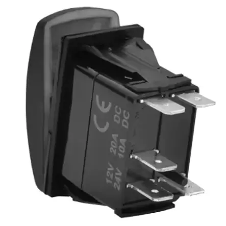 Kytkin rocker led 12 24v pun 5pin led punainen - Auton katkaisimet - 6438471349962 - 2