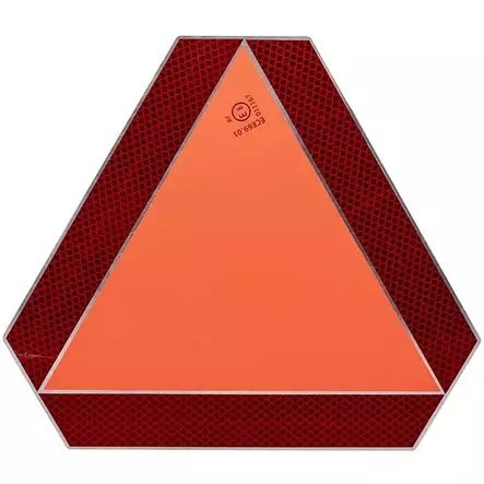 Hitaan ajoneuvon varoituskolmio alumiinia 365x365 mm ece69 - Heijastimet ja varoituskolmiot - 6418914219892 - 1