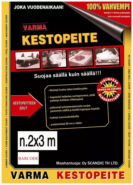 Kestopeite 4x6m 160g/m2 vahva - Kestopeitteet - 6420154074872 - 2