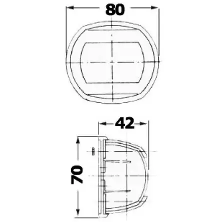 Kulkuvalo osculati compact mittakuva - Veneen kulkuvalot - 8033137049262 - 2