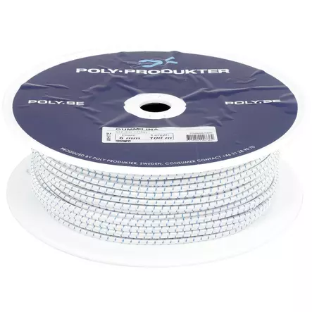 kumiköysi valkoinen 6mm - Mustekalat ja kumiköydet - 7314250007362 - 1