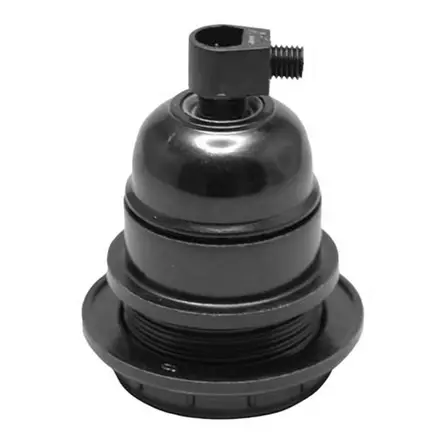 musta lampunkanta E27 kierteellä, bakeliittia - Välikytkimet ja lampunkannat - 6438140944252 - 1