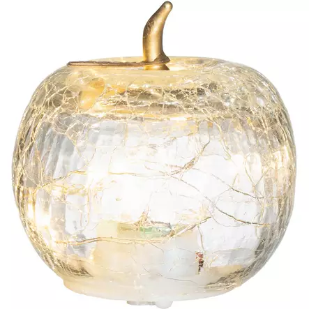 Kirkas lasiomena led valoilla 7,5 cm finnlumor - Koriste-esineet - 6410416482682 - 1