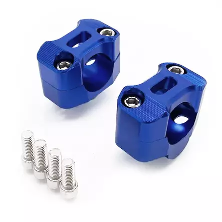 Ohjaustangon kiinnikkeet aluminium blue 1 - Crossin ja mopon ohjaustangot - 6438471027112 - 1