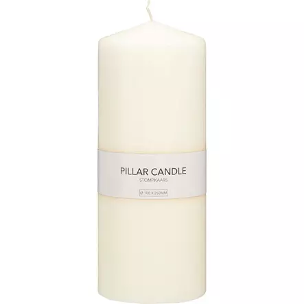 Pöytäkynttilä valkoinen 10x25 cm - Pöytäkynttilät - 8721037612692 - 1