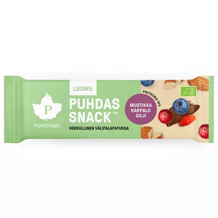 puhdistamo puhdas snack mustikka, karpalo, goji - Taatelit - 6430039220942 - 2