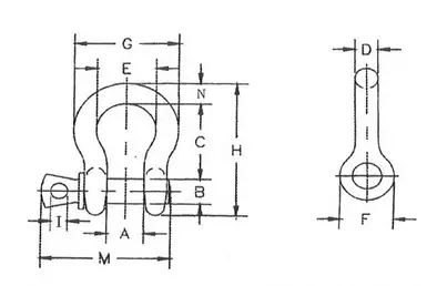 Sakkeli 19mm 3250kg - Sakkelit ja kiinnityspisteet - 7393347600112 - 3