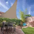 Aurinkopurje kolmio 3mx3mx3m taupe - Aurinkovarjot ja varjonjalat - 8720573984072 - 1