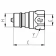 Hydraulinen faster nv12gasm pikaliitin kromatulla terasrungolla - Traktorin sokat ja kiinnitystapit - 8716106786022 - 2