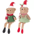Pehmeä ruskea joulunalle poika ja tyttö - Tontut ja koriste-eläimet - 6410416490472 - 2