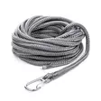 Kiinnitysköysi Qvarken Dockline karbiinihaalla 12mm 12m harmaa - Veneen kiinnitysköydet ja kettingit - 6438235214932 - 1