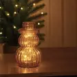 Lasilumiukko led valoilla 15 cm - Pöytävalokoristeet - 8721037634472 - 2