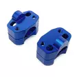 Ohjaustangon kiinnikkeet aluminium blue 2 - Crossin ja mopon ohjaustangot - 6438471027112 - 2