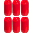 öljykynttilä punainen 55h 6kpl - Öljykynttilät ja roihut - 6410412469632 - 1
