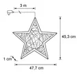 Elmo 47,7 cm valotähti ajastimella - Valokoristeet - 6435200322272 - 4