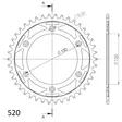 Takaratas Teräs KTM/Husq Musta 42 - Motocrossin ja enduron takahammasarattaat - 6438471310542 - 3