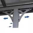 Terassikatos kirkkaalla pleksillä - Paviljongit ja pergolat - 6438168120492 - 2
