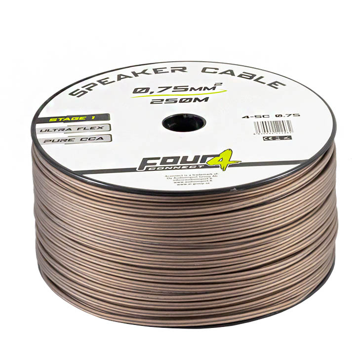 Kaiutinkaapeli 0,75mm2 ofca - Kaiutinjohdot ja virtakaapelit - 6430042122462 - 1