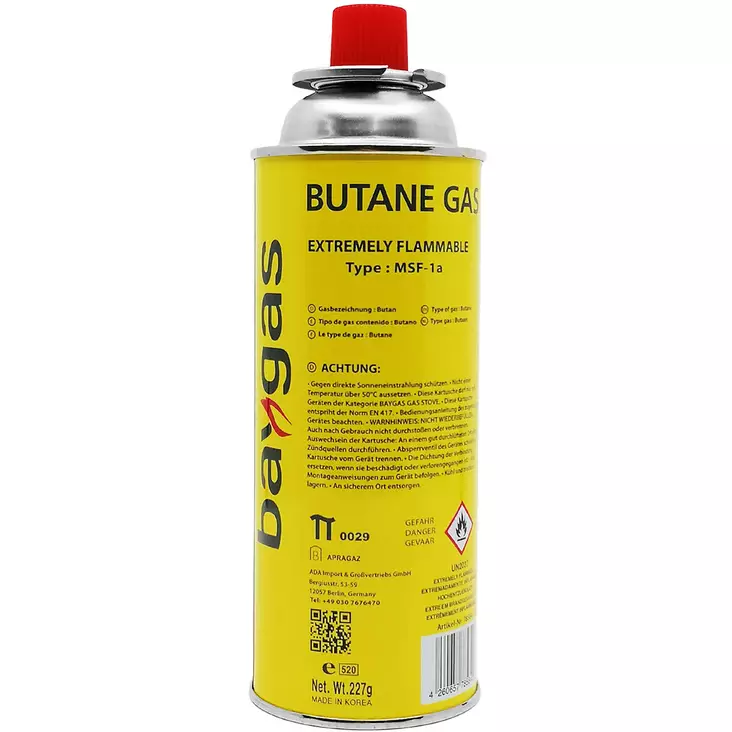 kaasupatruuna butaani A4 227g - Retkikeittimet ja kaasupatruunat - 4260657785842 - 1
