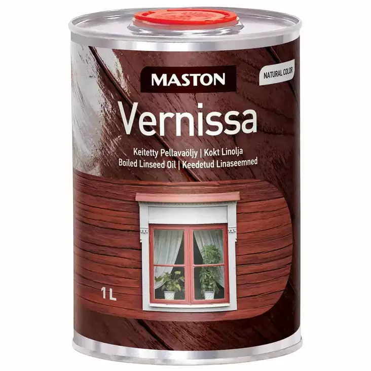 Maston vernissa keitetty pellavaöljy puupintojen suojaamiseen - Puuöljyt ja suoja-aineet - 6412490047962 - 1