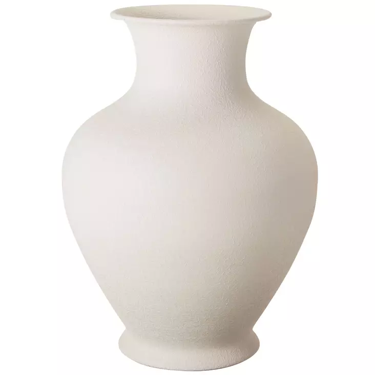 Valkoinen metallimaljakko 31 cm - Maljakot ja tarjottimet - 8721461043482 - 1